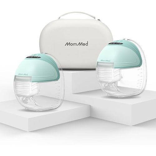 Wearable Breast Pumps (Model S21), Lightweight Rechargeable Electric Breast Pump with 3 Modes & 12 Suction Levels, Portable Breastfeeding Device with Carrying Case