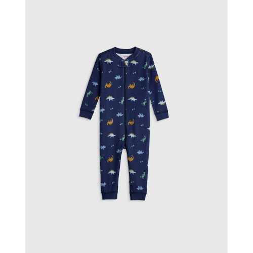 100% Organic Cotton One Piece Pajama - Baby in Little Dinos