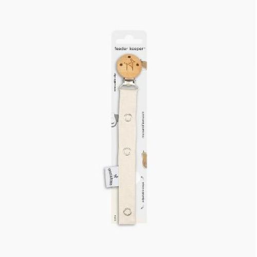 Moss and Fawn Linen Pacifier Clip