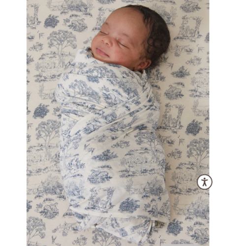 Bleu Toile Swaddle + Hat Set