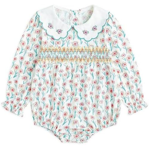 Simplee kids Baby Infant Girls Cotton Long Sleeve Summer Ruffle Romper 3-24 Months
