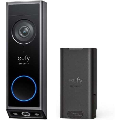 eufy Security Video Doorbell E340 Kit with Battery, 2K FHD, Built-in 8GB | No Subscription, Head-to-Toe view, Two-way talk, Delivery Guard, AI motion detection, Rechargeable Battery