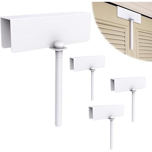 Metal Bifold Door Lock - Double Door Child Safety Locks Keep Toddler, Cats&Dogs Out of Closets, Cabinets, Pantry - No Need Install (4PC)
