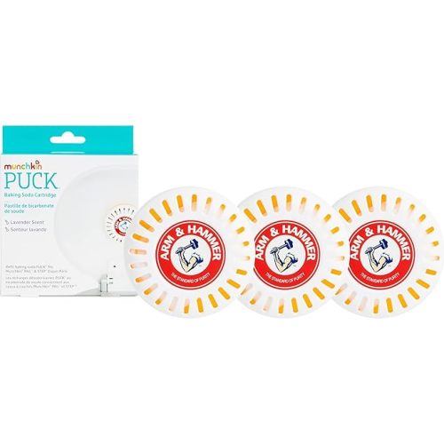 Munchkin Arm & Hammer Puck Diaper Pail Deodorizer, Lavender, 3 Count