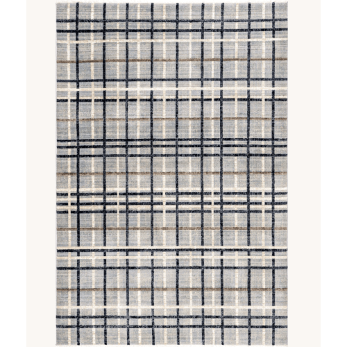 Lina Plaid Fringed Rug | Blue – Rugs USA