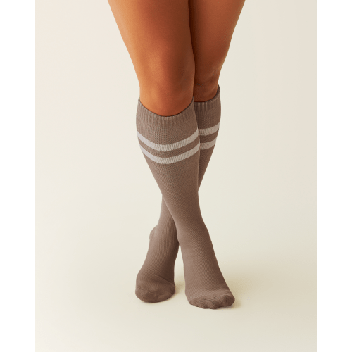 Premium Maternity Compression Socks (2-Pack) | Taupe & Redwood - Kindred Bravely