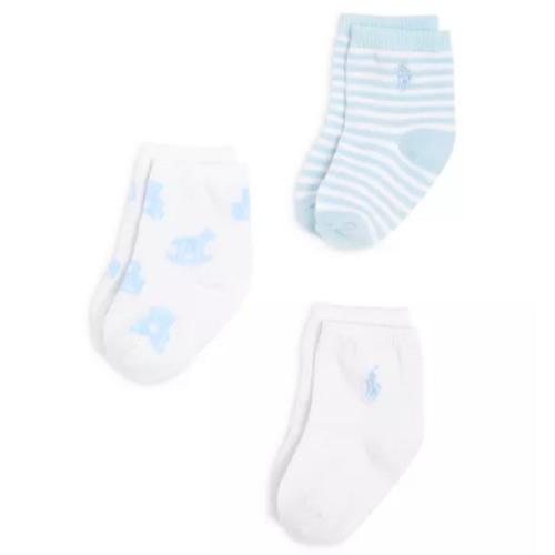 Essential Tossed Bear Socks, Pack of 3 - Baby