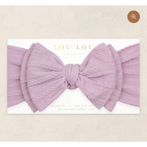 Cable Knit Headband - Lilac
