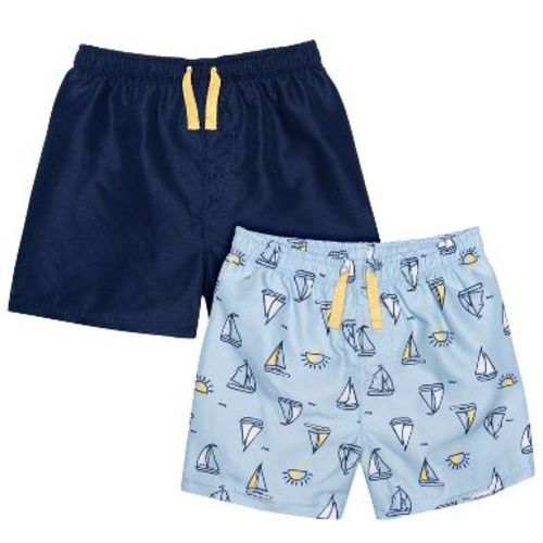 Gerber Baby and Toddler Boys' Swim Trunks - Sailboats - 0-3 Months - 2-Pack