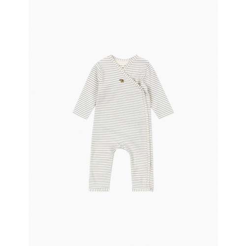 Basic Newborn Onesie Romper in Stripe Bluie