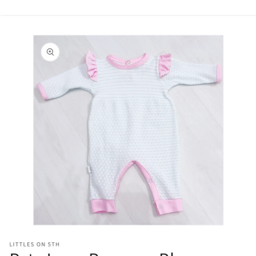 Paty Long Romper- Blue Stripes with Ruffles – Littles on 5th