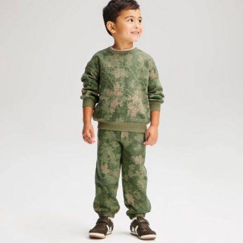 Toddler Boys' Fleece Crewneck Sweatshirt - Cat & Jack™ Olive Green 12M