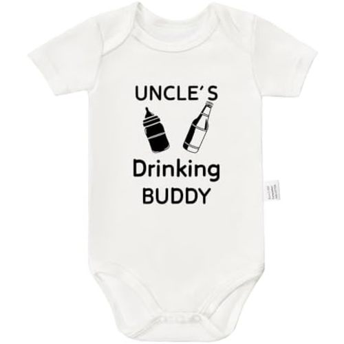 Uncle’s Drinking Buddy Infant Bodysuit, Infant Essentials Clothing, Uncle Baby Clothes, Cute Newborn Unisex Romper