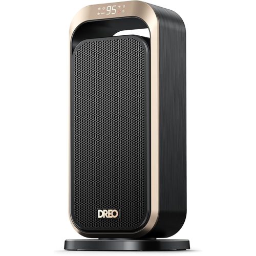 Dreo Space Heaters for Indoor Use, 1500W Portable Electric Heater with Remote and Thermostat, PTC Ceramic, Safety Heat with 70° Oscillation for Bedroom Office Home, Quiet, 12H Timer