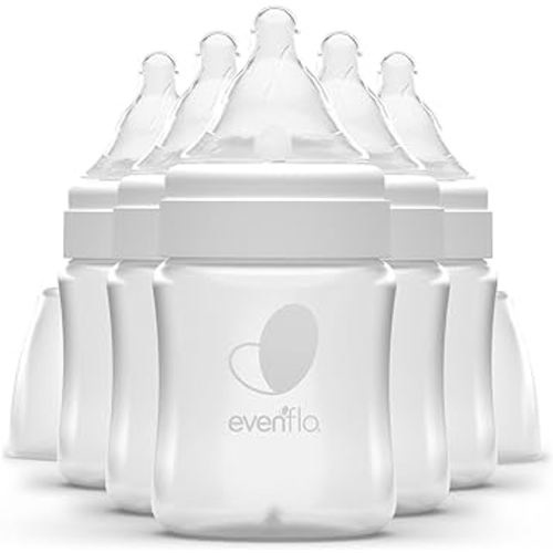 Evenflo Feeding Premium Proflo Venting Balance Plus Wide Neck Baby, Newborn and Infant Bottles - Developed by Pediatric Feeding Specialists - 5 Ounce (Pack of 6)