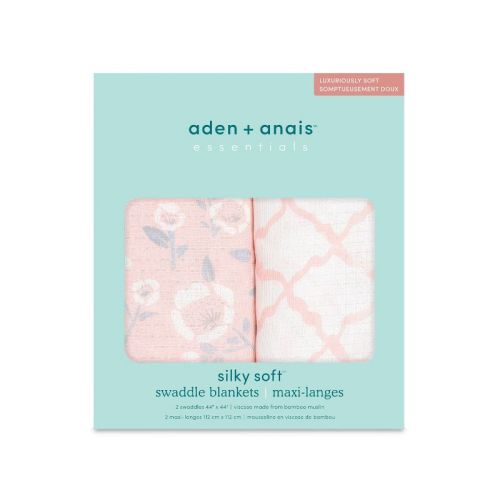 aden + anais Essentials 2pk Silky Soft Muslin Swaddle Blanket - Stencil