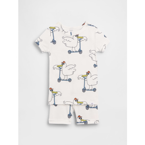 Baby & Toddler Organic Brushed Cotton Scooter Seagull PJ Short Set
