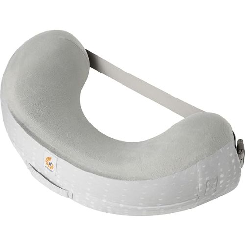 Ergobaby Natural Curve Nursing Pillow with Strap, Moonlight Grey