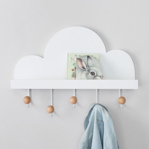 Sydney Cloud Shelf w/ Hooks (24")