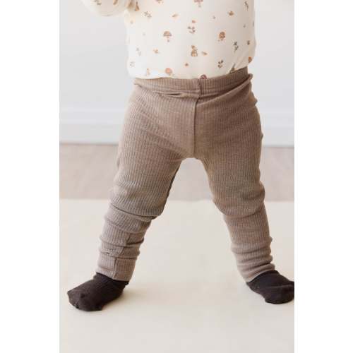Organic Cotton Modal Legging - Brownie Marle