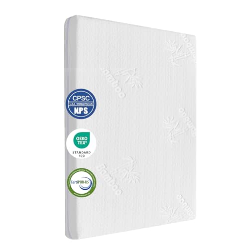 AOHWIDER 35x20 Bassinet Mattress for ANGELBLISS: 2" Thick Dual Sided Gel Memory Foam Bassinet Mattress Fit for Yamesmile/Bellababy/AMKE/ANGELBLISS Baby Bassinet