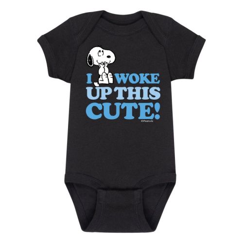 Boys' - Peanuts - I Woke Up This Cute Boy Baby Graphic One Piece