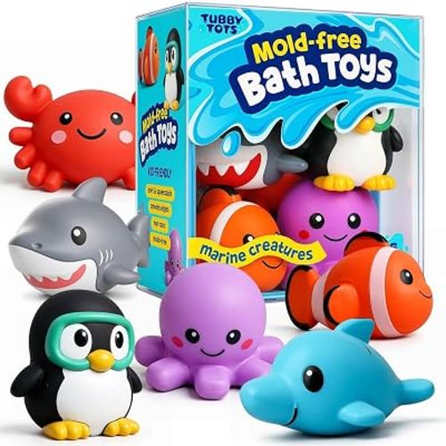 Tubby Tots Mold-Free Design Bath Toys for Kids - Baby Toys for Toddlers