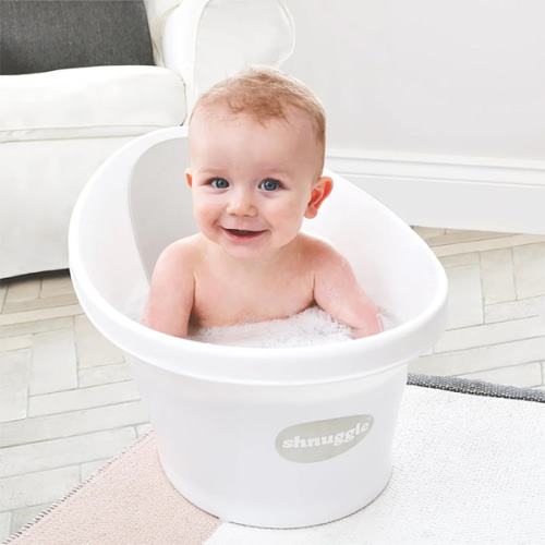 Shnuggle Baby Bath – Newborn Support Bathtub with Bum Bump & Foam Backrest – Shnuggle USA