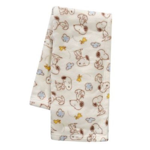 Bedtime Originals My Little Snoopy Coral Fleece Baby Blanket
