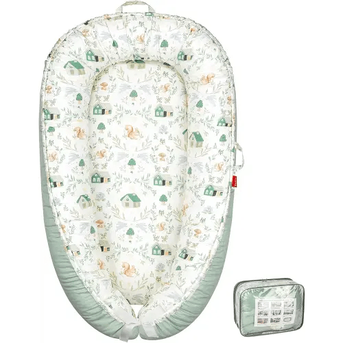 Baby Lounger - Breathable & Soft Baby Nest, Portable and Lightweight Tummy Time Lounger for Home and Travel, Ideal Newborn Babies Essentials Baby Shower Gifts
