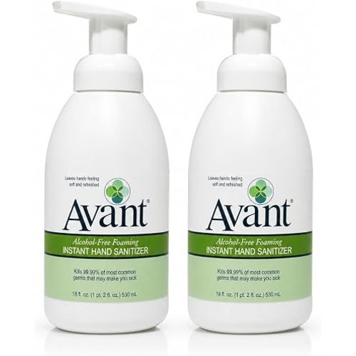 Avant® Alcohol Free Foaming Hand Sanitizer, 18 Oz Bottle 2 Pack, Unscented