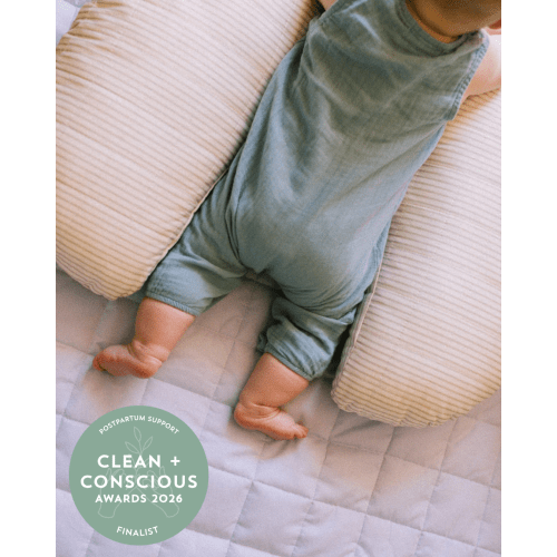 Feeding Pillow in Pinstripe – Soft Organic Cotton – Bubnest Australia