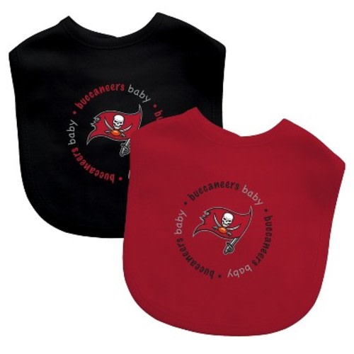 BabyFanatic Officially Licensed Unisex Baby Bibs 2 Pack - NFL Tampa Bay Buccaneers.
