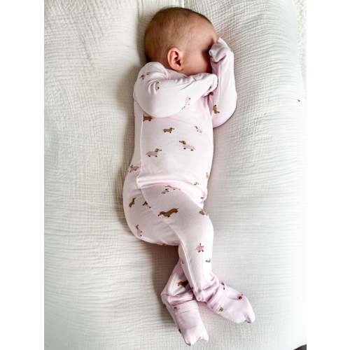 Girl Dog Convertible Footie Pajamas | Sleeper | günamüna