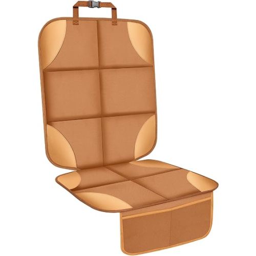 Car Seat Protector for Child Car Seat, 600D Fabric Safe Car Seat Cover, Tan