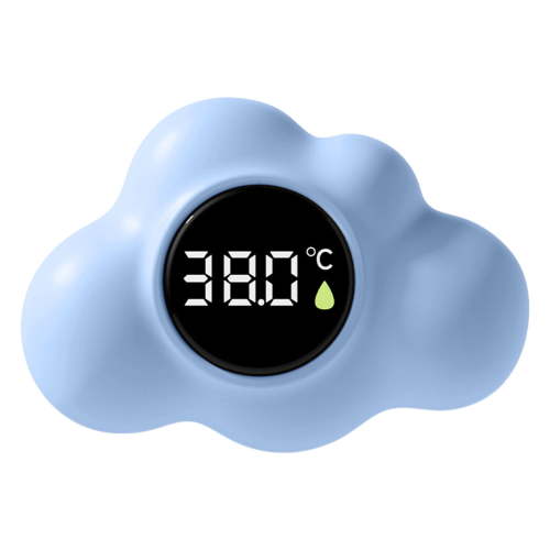 Electronic Baby Bath Thermometer, Floating Cloud Water Temperature Sensor for Tub, LED Display for Safe Bathing (32°F-122°F)