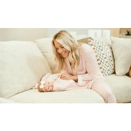 Ruffle Bamboo Pajama Set in Pink Gingham