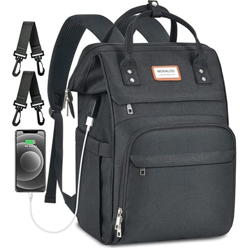 Mokaloo Diaper Bag Backpack, Large Baby Bag, Multi-functional Travel Back Pack, Anti-Water Maternity Nappy Bag Changing Bags - Black