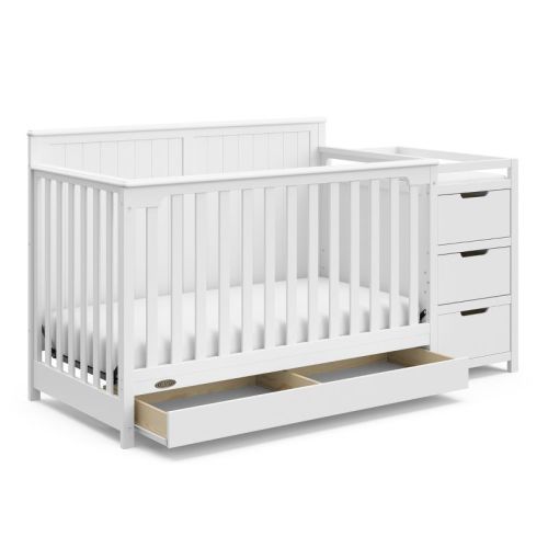 Graco Hadley 5-in-1 Convertible Crib and Changer with Drawer White