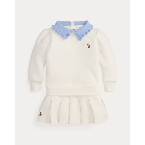Collared Terry Sweatshirt & Skort Set