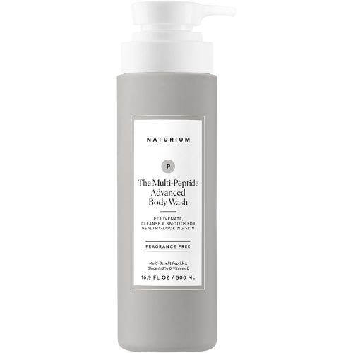 Naturium Multi-Peptide Advanced Body Wash, Rejuvenate, Cleanse & Smooth, with Rice Amino Acids & Vitamin E, 500 mL / 16.9 fl oz
