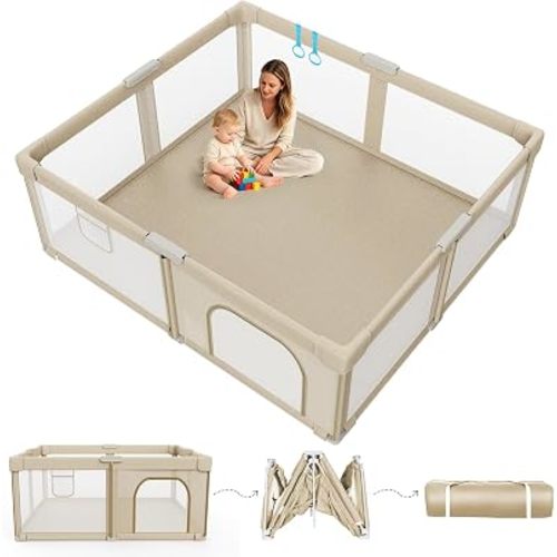 Foldable Baby Playpen 79"x71", Super Large Playpen for Babies and Toddlers