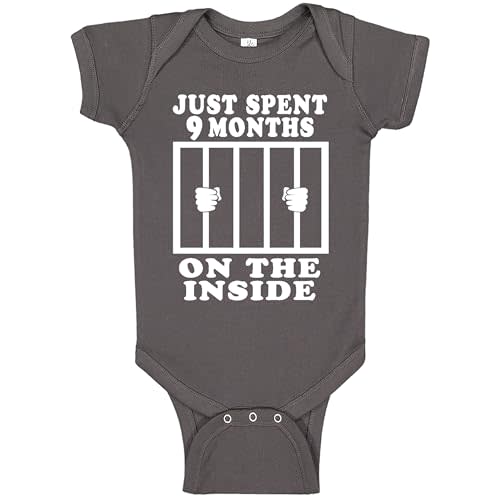 Reaxion Funny Cute Baby Boy Girl Handmade Clothes Infant Just Spent 9 Months On The Inside Bodysuits