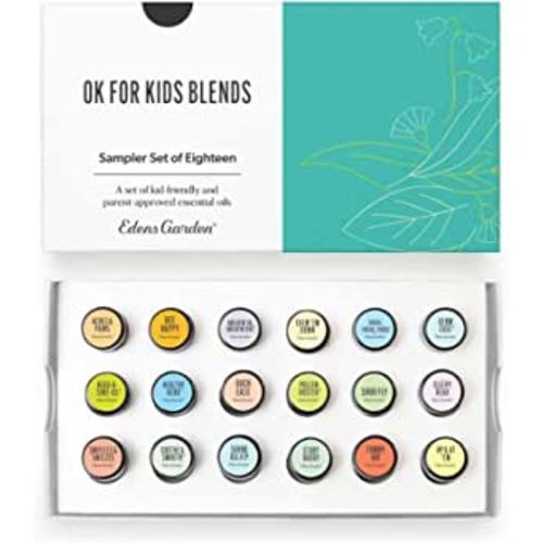 Amazon.com: Edens Garden OK for Kids Blends Essential Oil 18 Set, Pure Aromatherapy Sampler Pack (for Diffuser) - Set of 18 : Health & Household