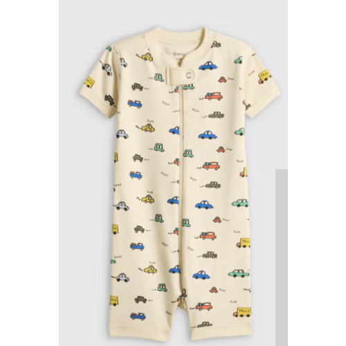 100% Organic Cotton Shortie Onesie Pajama in Cars