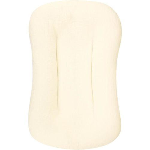 Hooyax Muslin Lounger Cover, Organic Cotton Removable Slipcover for Toddler & Infant, Padded Lounger Floor Seat Cover for Boys & Girls, Large Size 37 x 21 Inch, Beige