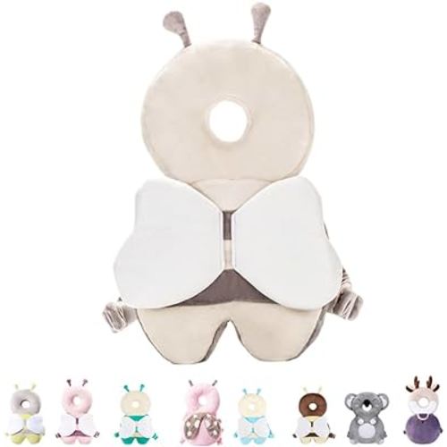 Baby Head Protector Backpack for Falling Crawling and Walking Toddler Essentials Infant Toys Helmets Baby Lover Gifts for 0.5-3 Years 6-12 Months (Grey_Koala) (Beige_Bee)