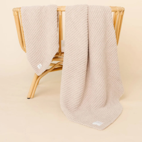 Chenille Blanket - Oatmeal - Small & Large