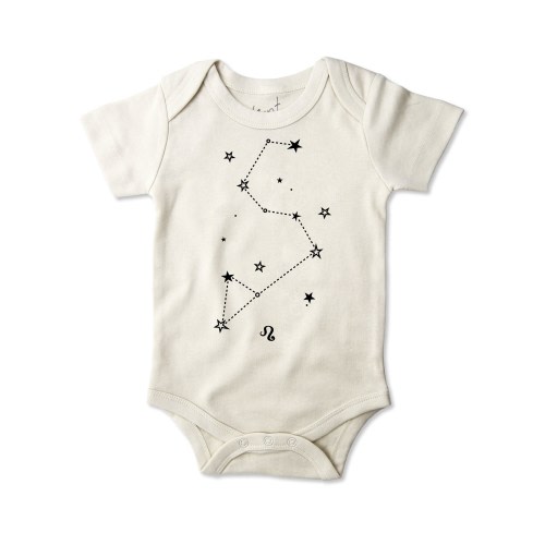 Leo Baby Gift, Organic Baby Bodysuit, Leo Newborn Gift, Astrology Gift Ideas, Unisex Baby Gift, July Baby, August Baby, Baby Shower Present