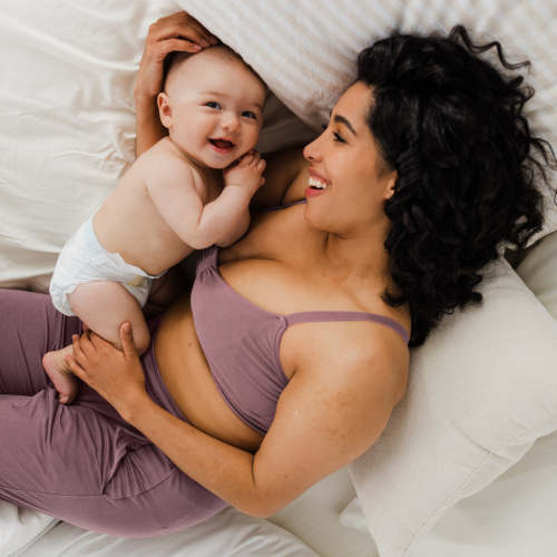 Sublime® Bamboo Hands-Free Pumping Lounge & Sleep Bra | Black